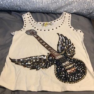Super rocking  cool riveted and blinged tank